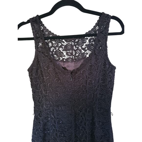 WHBM White House Black Market Lace Overlay Sheath Dress Sleeveless Size 2 Event - Picture 3 of 6